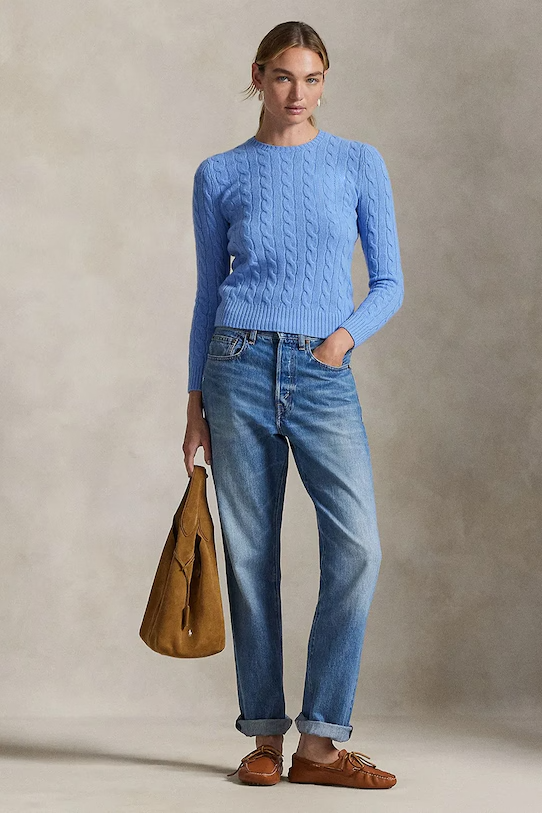 Cable-Knit Cotton-Cashmere Crewneck Jumper